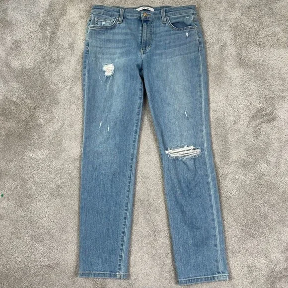 Joe’s Jeans Boyfriend Slim Ankle Size 28 (30x28) Manila Wash Ripped Distressed - Picture 2 of 16